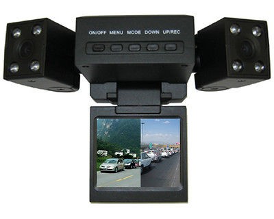  Two Lens Camera LCD Car DVR Car Video Recorder Dashboard Night Vision