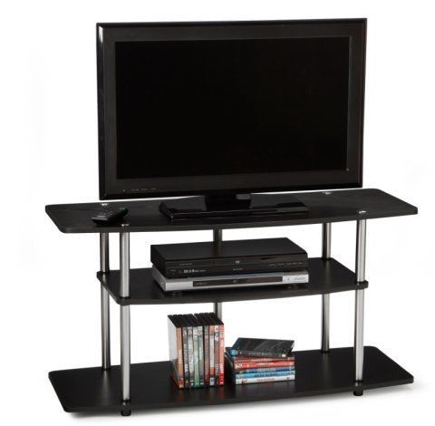 Convenience Concepts 42 Black Wood 3 Tier LCD TV Stand