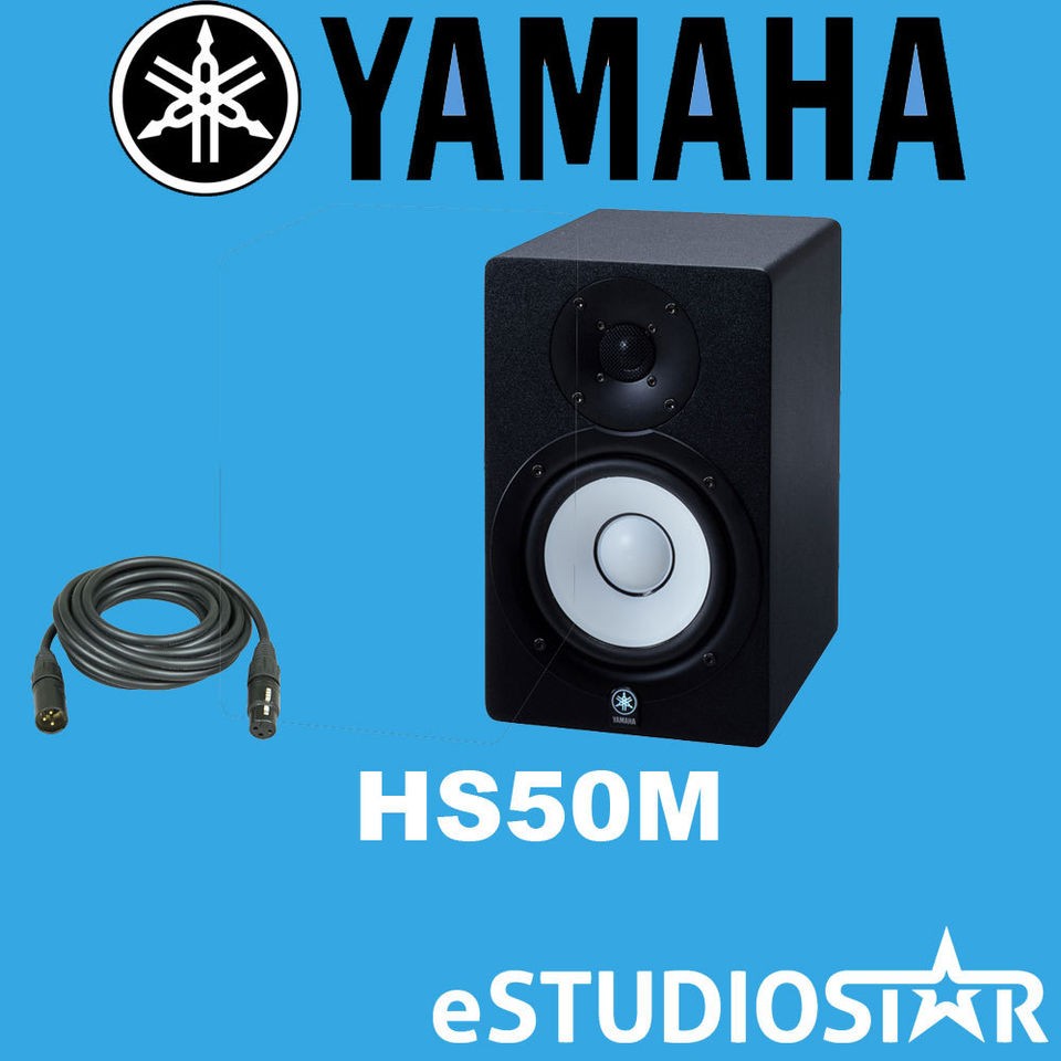 YAMAHA HS50M HS 50 M HS50 2 WAY BI AMPLIFIED STUDIO MONITOR FREE 