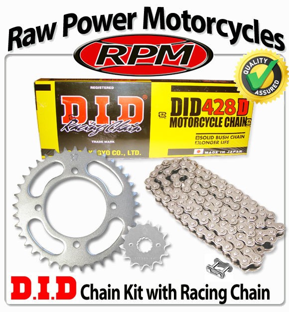 Daelim Roadwin 125 2004 2007 DID Chain Kit Complete (Long Life Chain 