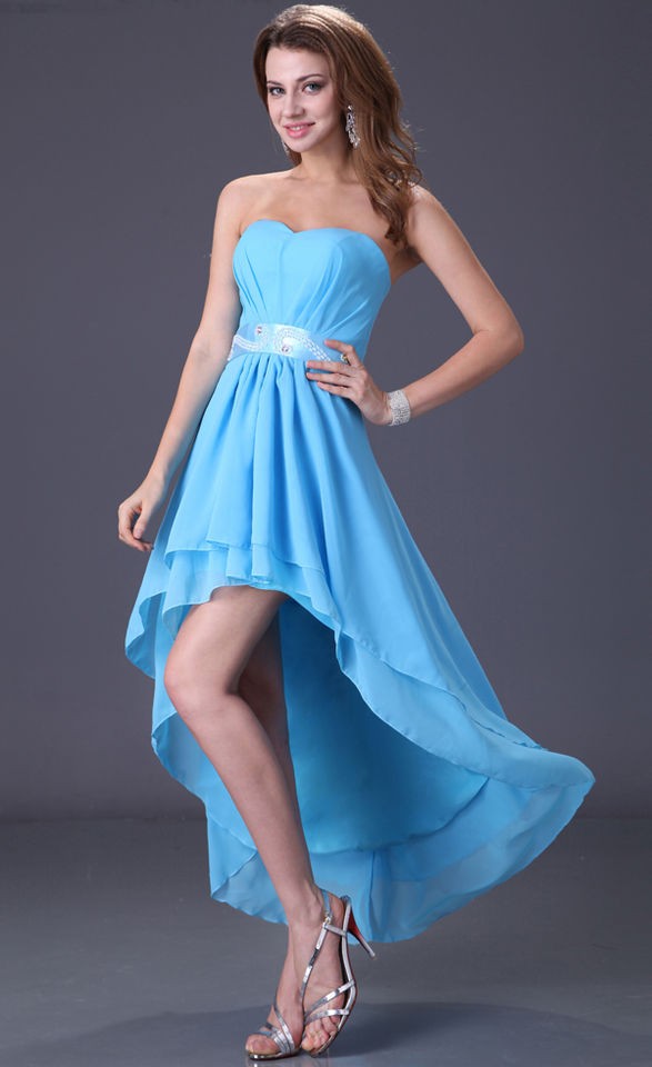   Cocktail Prom Gown Evening dress Dovetail skirt front short back long