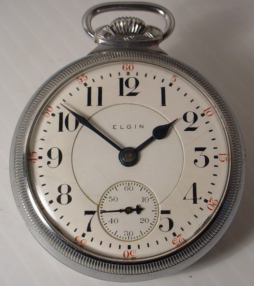 ANTIQUE 1909 RAYMOND ELGIN 19 JEWELS RR RAILROAD POCKET WATCH GOLD 