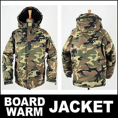 MENS NEW MILITARY CAMO FIELD SNOWBOARD & WARM JACKET WATERPROOF M 