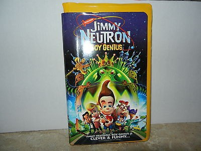 Jimmy Neutron Boy Genius VHS Video Cartoon USED Clamshell Case 