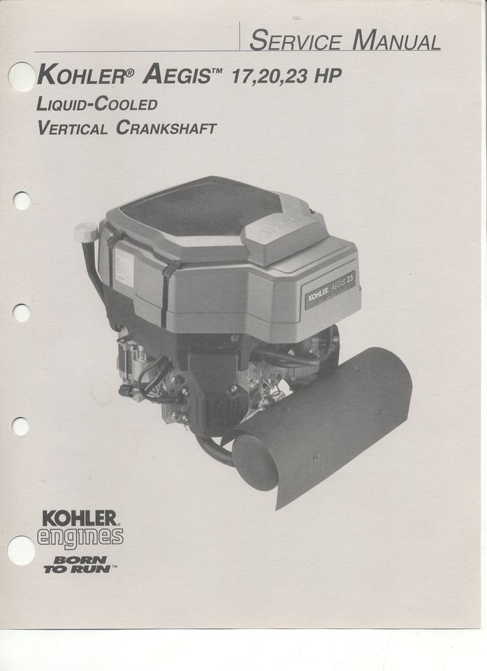 Kohler Engine SERVICE MANUAL Aegis 17 20 23HP Liquid John Deere garden 