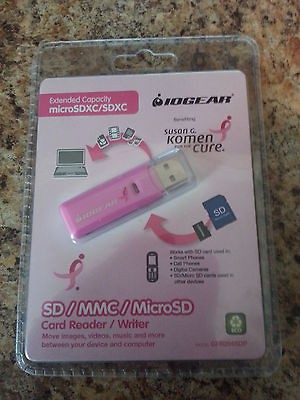 IOGEAR SD/MMC/MicroSD Card Reader/Writer (Benefiting Susan G Komen for 