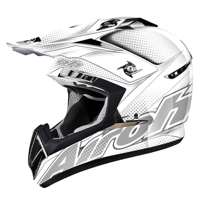 NEW AIROH CR900 LINEAR WHITE MEDIUM MOTOCROSS ENDURO HELMET