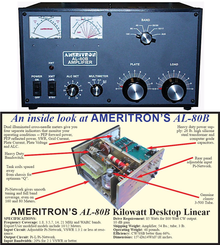 AMERITRON AL 80B Linear amplifier   Pick up only