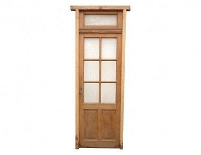   French mahogany door with 6 lites, plus transom interior of exter