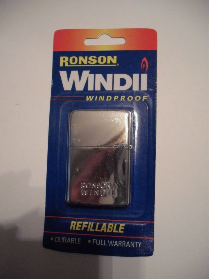 RONSON WINDII WIND II OIL HIGH POLISH WINDPROOF LIGHTER NEW OLD STOCK 