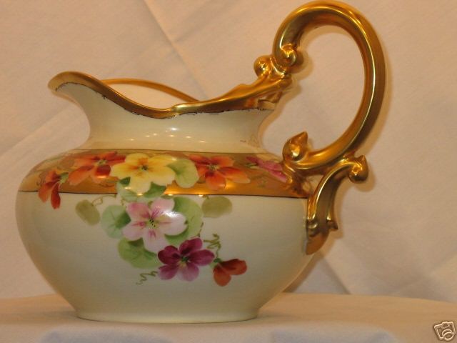 ANTIQUE PICKARD LIMOGES CHINA JUG PITCHER ARTIST SIGNED