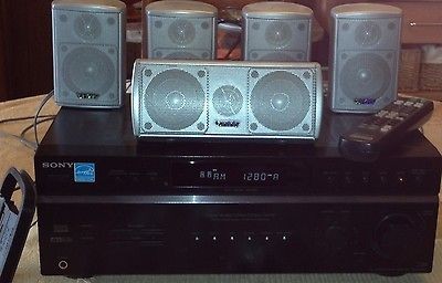   DE597 6.1 Channel 100 W Receiver Bundle Speakers, Remote, And Antenna