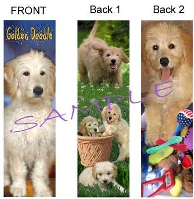 GOLDEN DOODLE BOOKMARK Goldendoodle Retriever Poodle