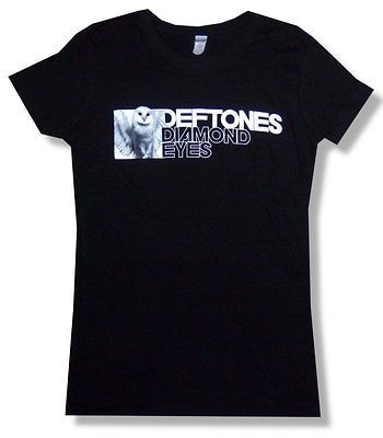 DEFTONES DIAMOND EYES NIGHT OWL SOFT BLACK BABYDOLL T SHIRT   NEW 