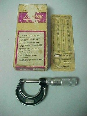 Lufkin 0 1 Outside Micrometer 1911 in Box Caliper Tool