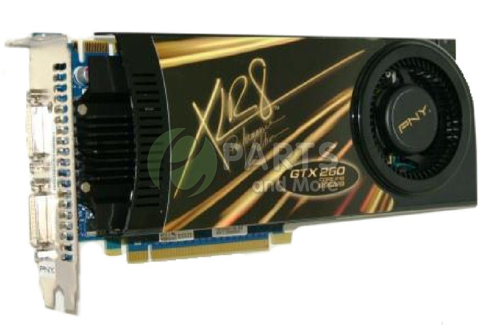 PNY XLR8 Geforce GTX260 GTX 260 896MB PCIe Dual DVI SLI Video Card 