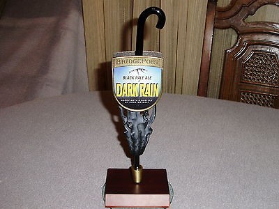 BRIDGEPORT DARK RAIN BLACK PALE ALE FIGURAL UMBRELLA TAP HANDLE NEW 