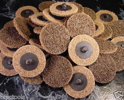 50 2 Coarse ROLL LOCKS SCOTCH BRITE SANDING DISC roloc MADE IN USA 