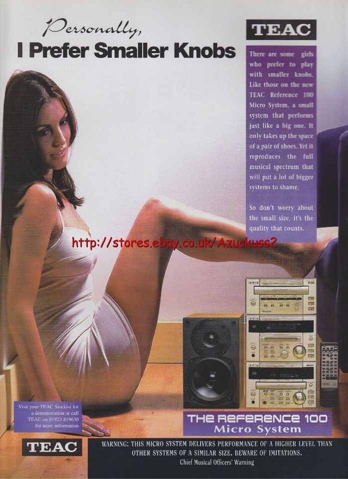 TEAC Reference 100 Micro System 1999 Magazine Advert #3324