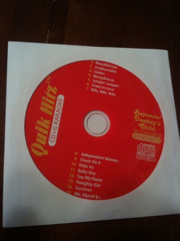   CDG Songs Beyonce and Destinys Child 4 Your CD+Graphics Player