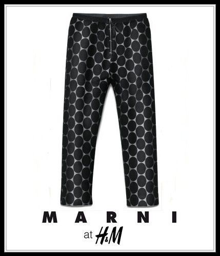 MARNI FOR H&M BLACK SPOT POLKA DOT CROPPED TROUSERS US 6 EUR 36 MUST 