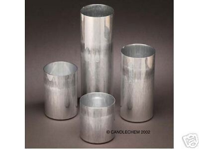 Round Pillar Seamless Aluminum Candle Molds 3 inch size (You Choose 