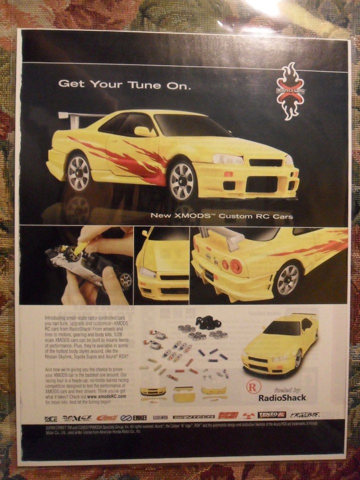 2004 Print Ad Radio Shack XMODS Custom RC Cars Supra