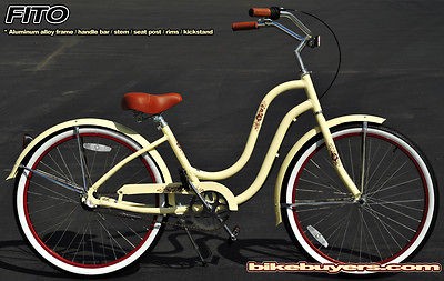 Aluminum Frame,Fito Verona Alloy 26 Shimano 3 SPEED beach cruiser 