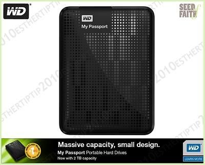 WD 2.5 My Passport USB 3.0 2.0 Portable Hard Drive 2TB Black 