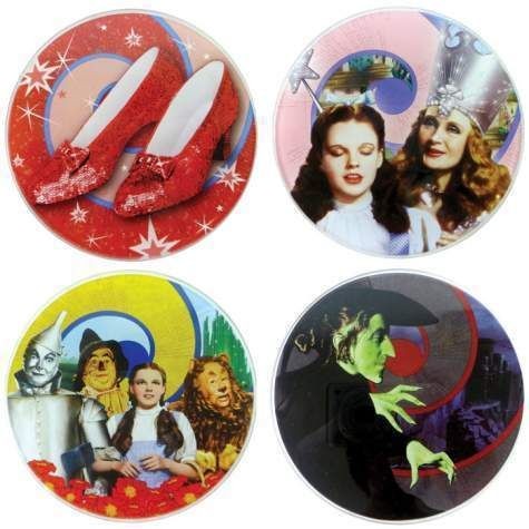 WIZARD OF OZ Coaster Set   Item 17268   Westland SEE THROUGH GLASS