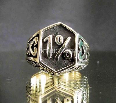 SOLID OUTLAW BRONZE BIKER RING CELTIC DESIGN 1% ER MOTORBIKE CLUB MC 