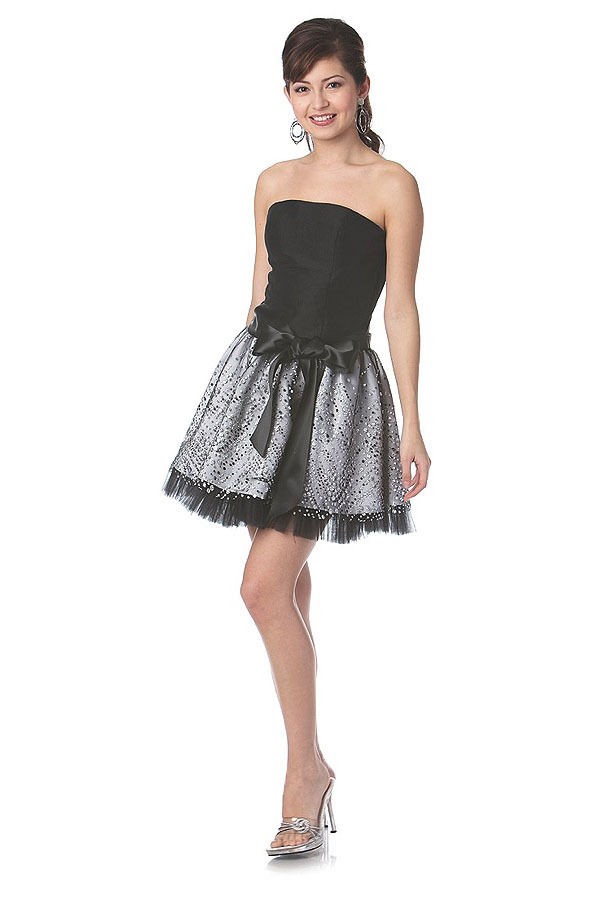 COCKTAIL PARTY SHORT DRESS BIG BOW BIRTHDAY DRESS PROM DANCE 