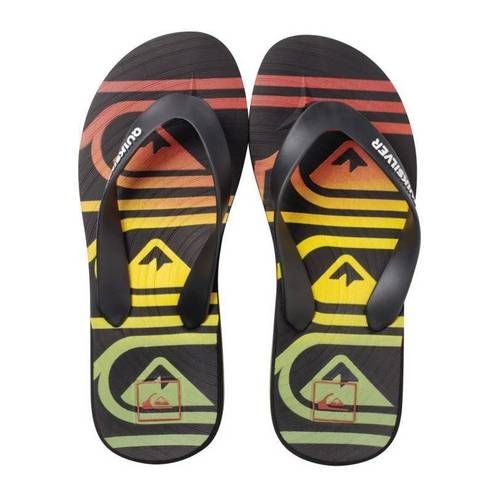 QUIKSILVER BOYS SANDALS FLIP FLOPS SZ 5 CARVER RASTA