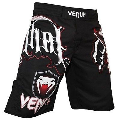   MMA UFC Muay Thai Fighters Skull Black Fight Board Shorts Sz 33 M