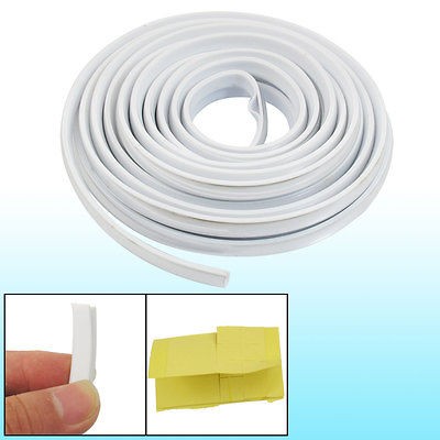 6M White Auto Car Door Edge Plastic Moulding Trim Strip Decor