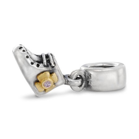 Pandora Charm 790403PCZ Shoe Silver & 14K Gold RRP£50