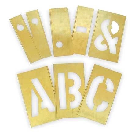 Industrial Grade 10 33 Pieces Brass Letter Stencil ZX