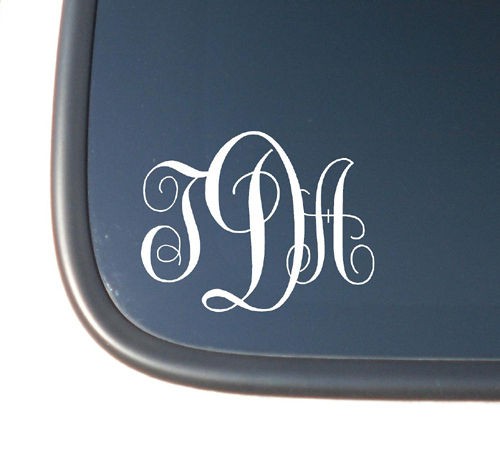 PERSONALIZED MONOGRAM INITIALS Vinyl Car Decal Sticker