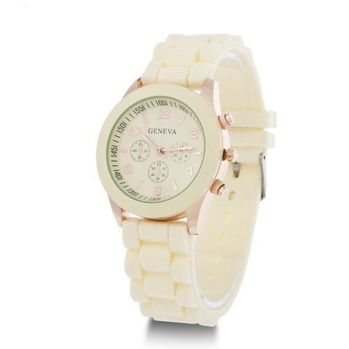 Fashion Geneva Silicone Jelly Gel Quartz Analog Sports Wrist Watch 