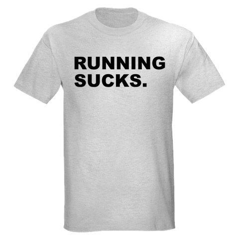 RUNNING SUCKS TRIATHLON RUNNER RACE RUN JOG JOGGING FUNNY TRACK T 