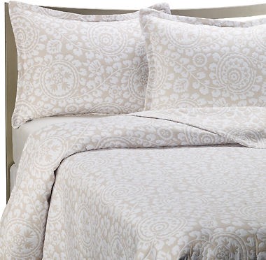 NEW KAS Trinity Full Queen Quilt Set Neutral 5pc Standard Euro Shams