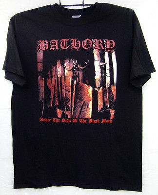 BATHORY SHIRT Under the Sign of the Black Mark MASSACRE CANDLE FIRE 