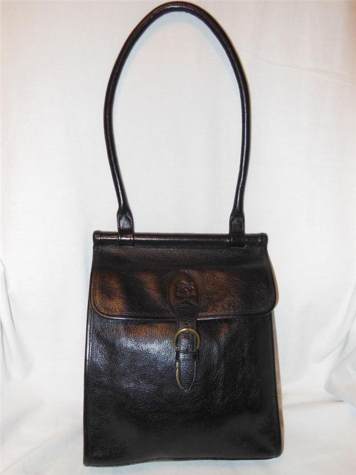 IL BISONTE BLACK LEATHER SHOULDER BAG