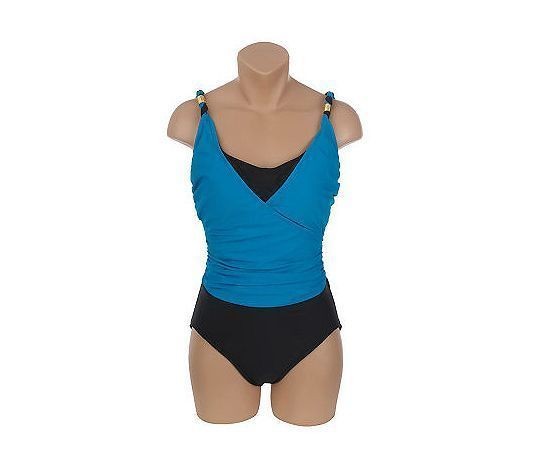 Carol Wior Braided Mock Tankini 1 pc Swimsuit A211514