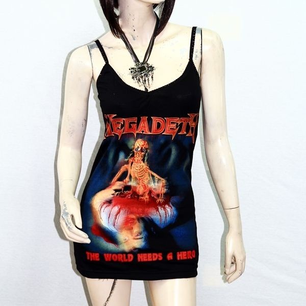 Megadeth Heavy Metal Rock DIY Sexy Cami Tunic Dress/Top Shirt