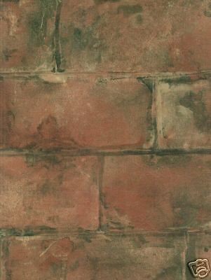 FAUX RED BRICK HEAVY VINYL WALLPAPER CR061603