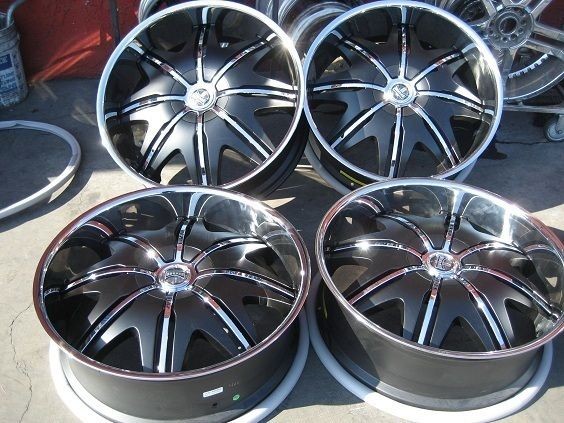  DOGGY STYLE BLACK WHEELS RIMS AND TIRES PACKAGE GIANNA LEXANI ASANTI 