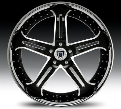 24 Asanti AF167 Black Chrome Wheels Rims 2 Piece Tone