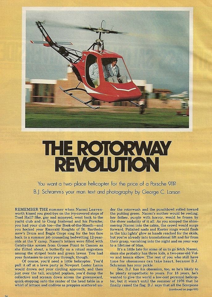 1997 Rotorway Helicopter report 4/3/12