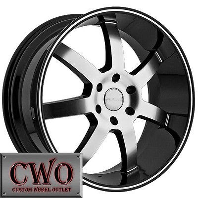 22 Black Absolute Wheels Rims 6x139.7 6 Lug Escalade Tahoe Yukon 